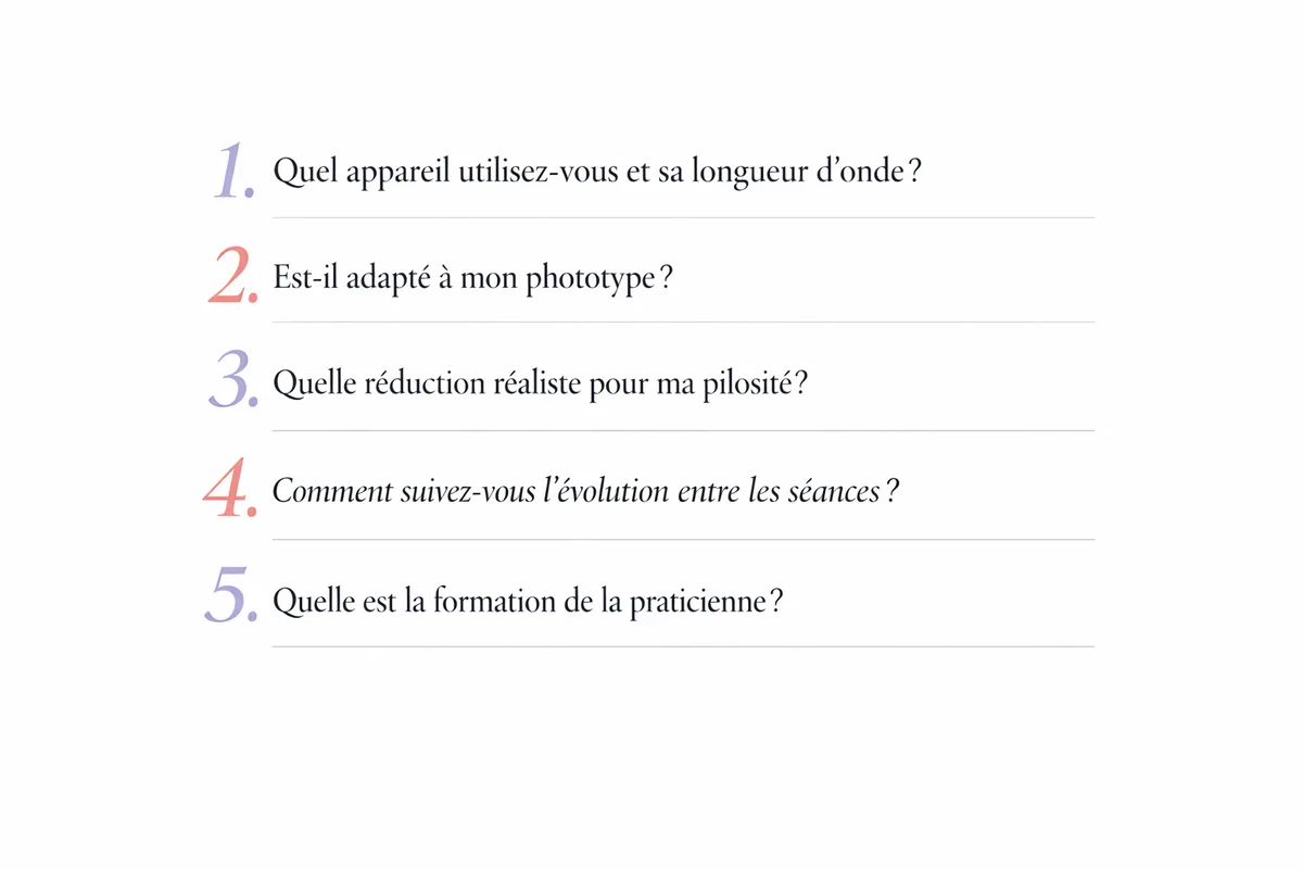 Questions à poser lors d'une consultation épilation laser : le guide complet