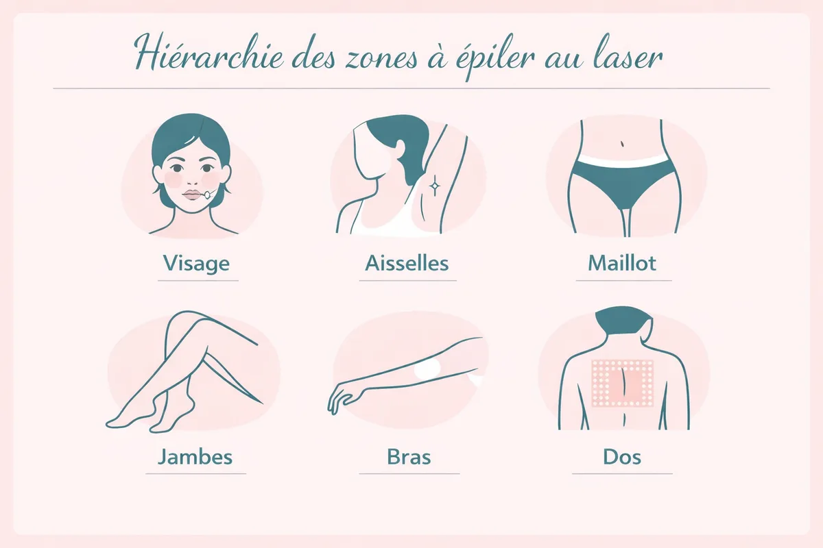 Épilation laser zones du corps : le guide complet zone par zone