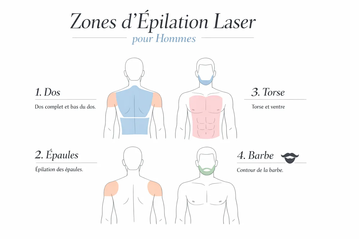 Épilation définitive homme : zones, séances et prix (ce que les centres ne vous disent pas)